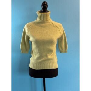 Made in Scotland CAPITOL Boutique Thick 100% Cashmere S/S Turtleneck Sweater XS